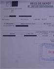 Reçu de dépôt - RNI